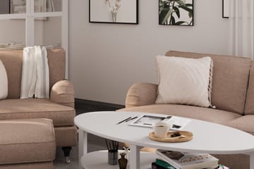 Howard Classic Soffgrupp 2-sits Soffa + Fåtölj i Tyg - Mörkbeige - Möbler - Soffa - Soffgrupp - Soffgrupp 3 2 1