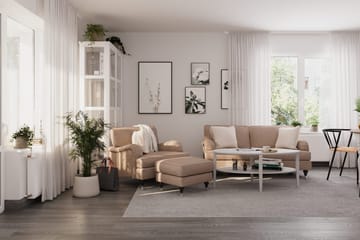 Howard Classic Soffgrupp 2-sits Soffa + Fåtölj i Tyg - Mörkbeige - Möbler - Soffa - Soffgrupp - Soffgrupp 3 2 1