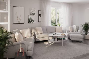 Howard Classic Soffgrupp 3-sits + 2-sits Soffa + Fåtölj i Tyg - Grå - Möbler - Soffa - Soffgrupp - Soffgrupp 3 2 1