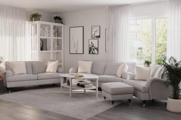 Howard Classic Soffgrupp 3-sits + 2-sits Soffa + Fåtölj i Tyg - Grå - Möbler - Soffa - Soffgrupp - Soffgrupp 3 2 1