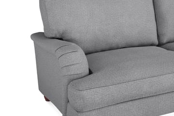 Howard Lyx Soffgrupp 3-sits Soffa + Fåtölj + Fotpall i Tyg - Ljusgrå - Möbler - Soffa - Soffgrupp - Soffgrupp 3 2 1