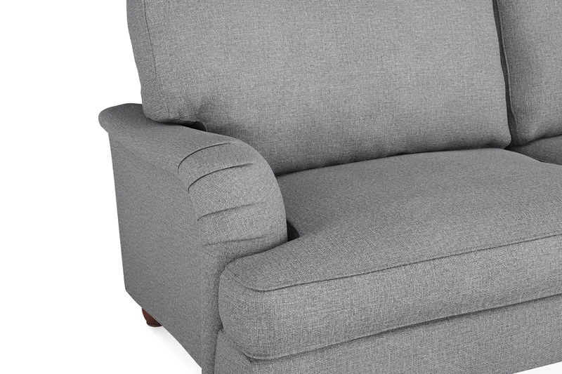 Howard Lyx Soffgrupp 3-sits Soffa + Fåtölj + Fotpall i Tyg - Ljusgrå - Möbler - Soffa - Soffgrupp - Soffgrupp 3 2 1