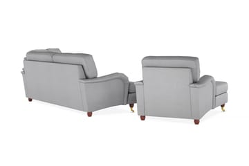 Howard Lyx Soffgrupp 4-sits + 3-sits Soffa + Divanfåtölj i Tyg - Ljusgrå - Möbler - Soffa - Soffgrupp - Soffgrupp 3 2 1