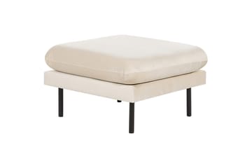 Soffgrupp med fotpall Vinterbro Ljusbeige/svart, Sammet - Ljusbeige/svart, Sammet - Möbler - Soffa - Soffgrupp