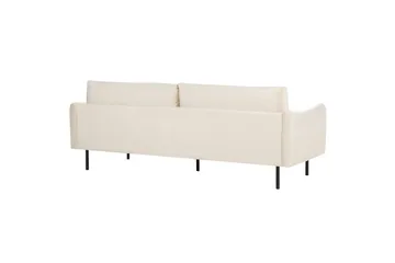 Soffgrupp med fotpall Vinterbro Ljusbeige/svart, Sammet - Ljusbeige/svart, Sammet - Möbler - Soffa - Soffgrupp