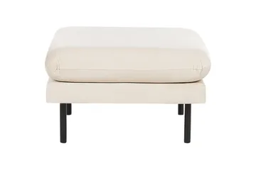 Soffgrupp med fotpall Vinterbro Ljusbeige/svart, Sammet - Ljusbeige/svart, Sammet - Möbler - Soffa - Soffgrupp
