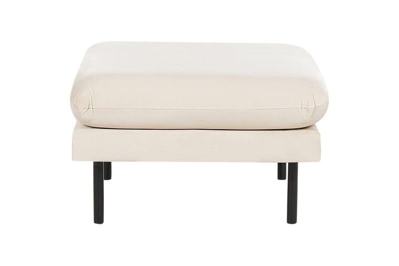 Soffgrupp med fotpall Vinterbro Ljusbeige/svart, Sammet - Ljusbeige/svart, Sammet - Möbler - Soffa - Soffgrupp