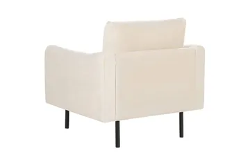 Soffgrupp med fotpall Vinterbro Ljusbeige/svart, Sammet - Ljusbeige/svart, Sammet - Möbler - Soffa - Soffgrupp
