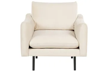 Soffgrupp med fotpall Vinterbro Ljusbeige/svart, Sammet - Ljusbeige/svart, Sammet - Möbler - Soffa - Soffgrupp