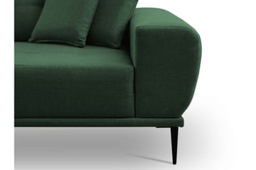 Rapale Soffgrupp Vänster med Fotpall - Sammet/Ljusgrå/Svart - Möbler - Soffa - Divansoffor & schäslongsoffa