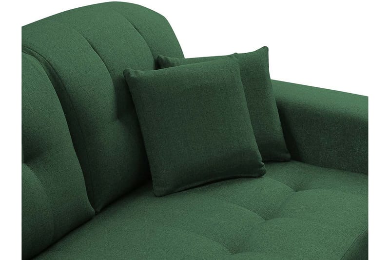 Rapale Soffgrupp Vänster med Fotpall - Sammet/Ljusgrå/Svart - Möbler - Soffa - Divansoffor & schäslongsoffa