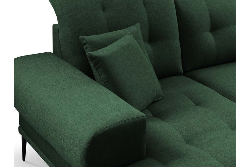Rapale Soffgrupp Vänster med Fotpall - Sammet/Ljusgrå/Svart - Möbler - Soffa - Divansoffor & schäslongsoffa