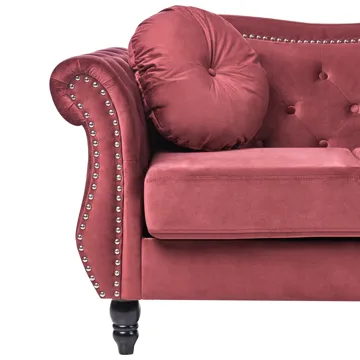 Soffgrupp Skien - Mörkröd - Möbler - Soffa - Soffgrupp - Soffgrupp 3 2 1