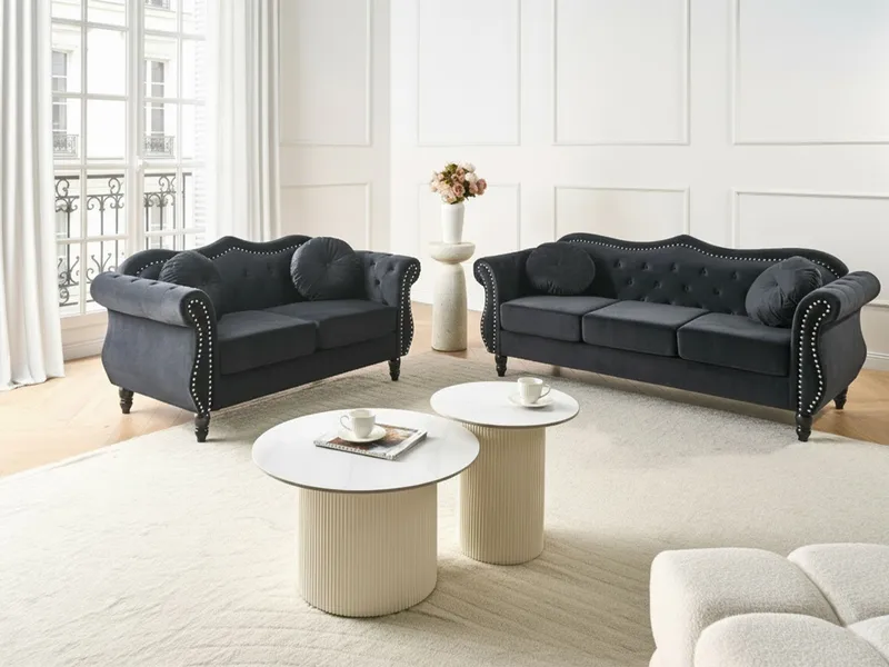 Soffgrupp Skien - Svart - Möbler - Soffa - Soffgrupp - Soffgrupp 3 2 1