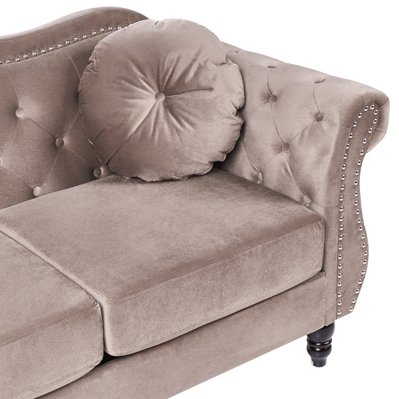 Soffgrupp Skien - Taupe - Möbler - Soffa - Soffgrupp - Chesterfield soffgrupp