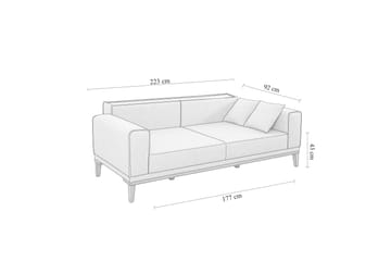 Wyong Soffgrupp 3-sits Soffa + Fåtölj - Grå - Möbler - Soffa - Soffgrupp