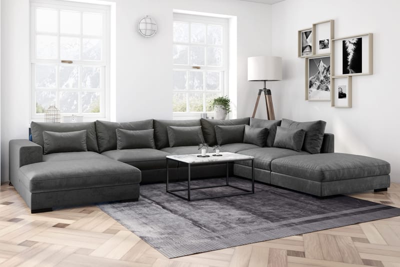 Dubai Armstöd Höger Sammet - Mörkgrå - Möbler - Soffa - Modulsoffor - Övriga moduler till modulsoffa