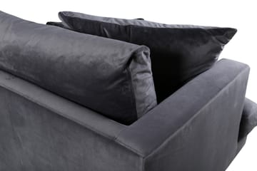 Sofia 3-sits Soffa 260 cm i Sammet - Grå - Möbler - Soffa - Sammetssoffa