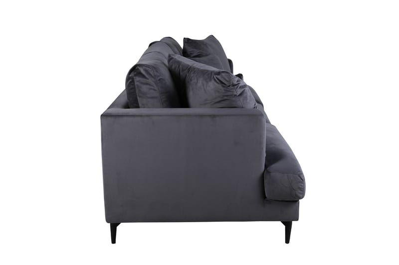 Sofia 3-sits Soffa 260 cm i Sammet - Grå - Möbler - Soffa - Sammetssoffa