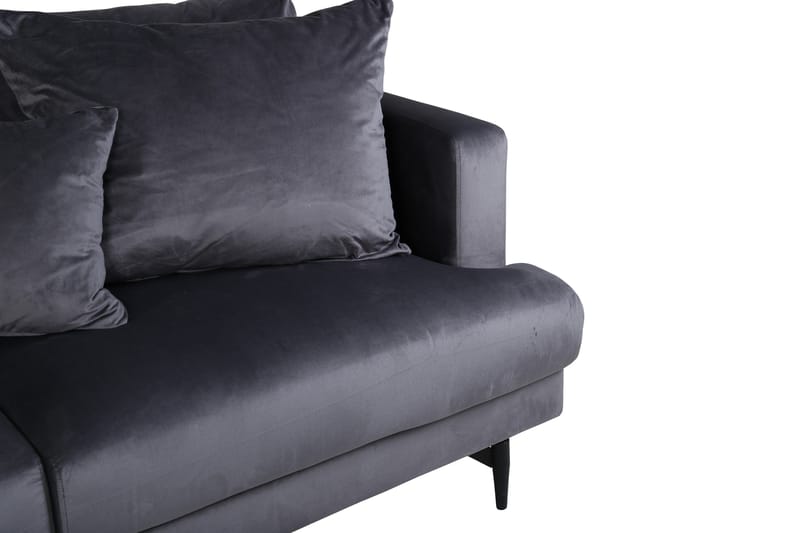 Sofia 3-sits Soffa - Mörkgrå - Möbler - Soffa - Sammetssoffa