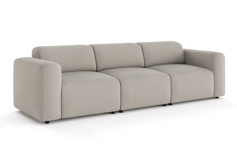 Torvasen 3-sits Soffa i Tyg - Ljusgrå - Möbler - Soffa - 3 sits soffa