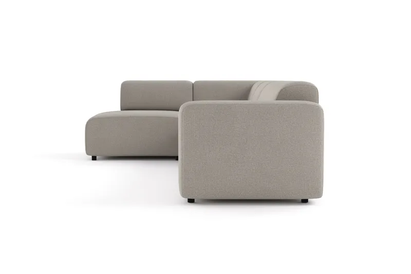 Torvasen 5-sits Soffa med Divan Vänster i Tyg - Ljusgrå - Möbler - Soffa - Divansoffor & schäslongsoffa