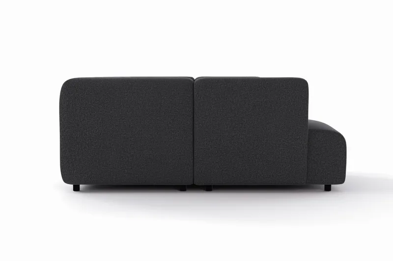 Torvasen 6-sits Soffa med Dubbeldivan i Tyg - Svart - Möbler - Soffa - U-soffa