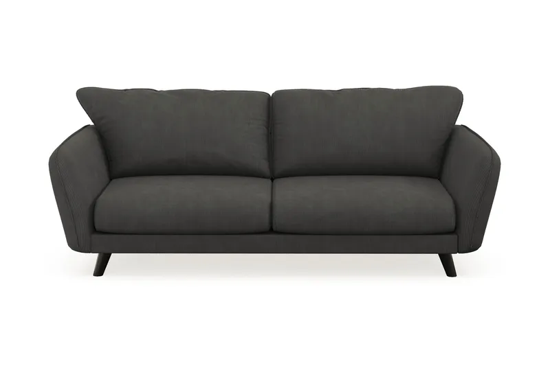 Trend Lyx 3-sits Manchestersoffa, Mörkgrå