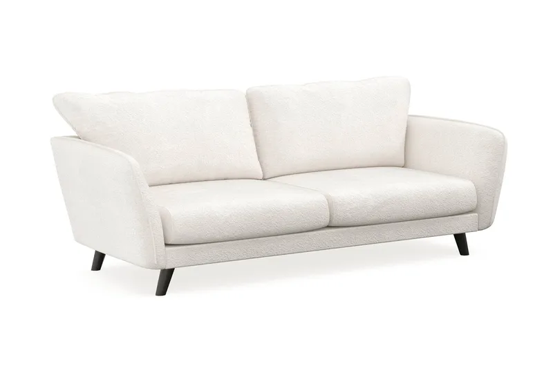 Trend Lyx 3-sits Soffa i Bouclé - Vit - Möbler - Soffa - 3 sits soffa