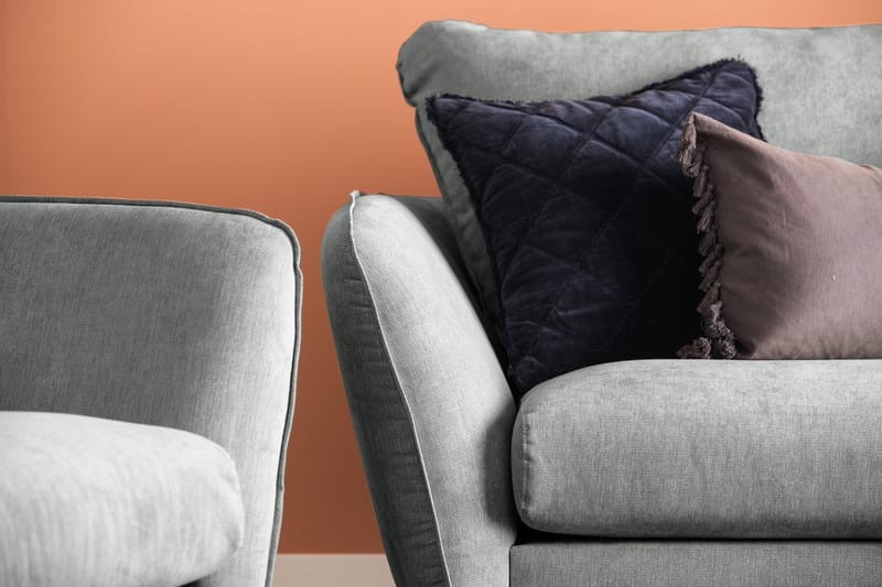 Trend Lyx 3-sits Tygsoffa - Grå - Möbler - Soffa - 3 sits soffa