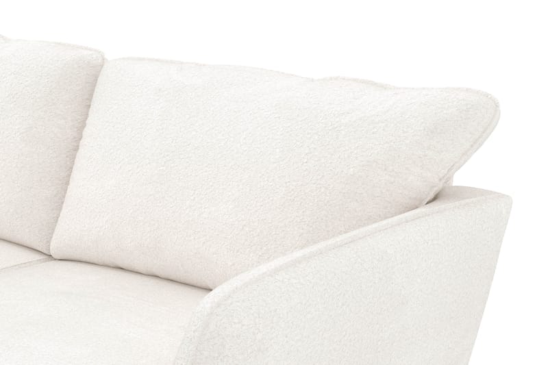 Trend Lyx 4-sits Högervänd U-formad Soffa med Divan och Schäslong i Bouclé - Vit - Möbler - Soffa - U-soffa