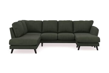 Trend Lyx 4-sits Högervänd U-formad Soffa med Divan och Schäslong i Manchester - Mörkgrön - Möbler - Soffa - U-soffa