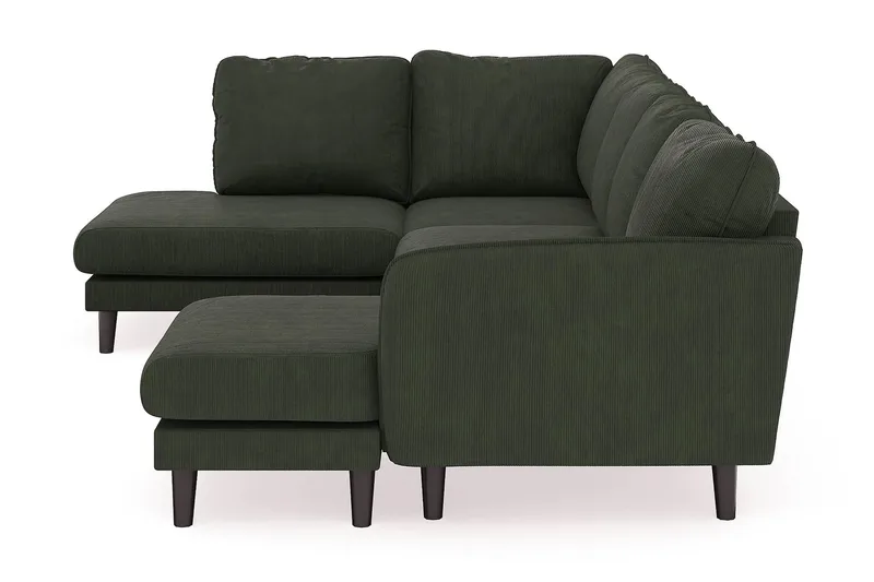 Trend Lyx 4-sits Högervänd U-formad Soffa med Divan och Schäslong i Manchester - Mörkgrön - Möbler - Soffa - U-soffa