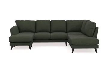 Trend Lyx 4-sits Vänstervänd U-formad Soffa med Divan och Schäslong i Manchester - Mörkgrön - Möbler - Soffa - U-soffa