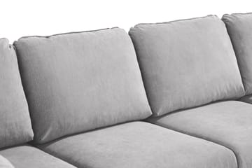 Trend Lyx 4-sits Vänstervänd U-formad Soffa med Divan och Schäslong i Tyg - Ljusgrå - Möbler - Soffa - U-soffa