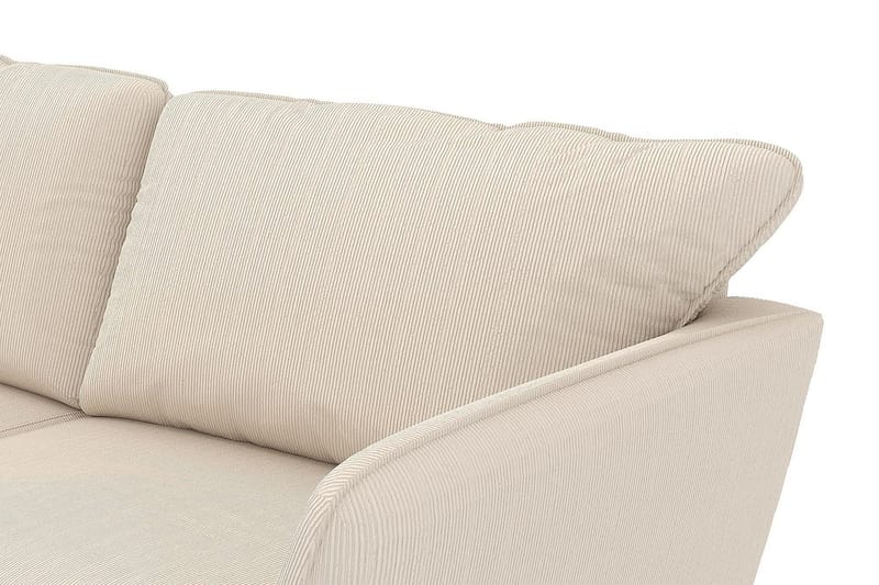 Trend Lyx 6-sits Vändbar L-formad Hörnsoffa i Manchestertyg - Beige - Möbler - Soffa - Hörnsoffa
