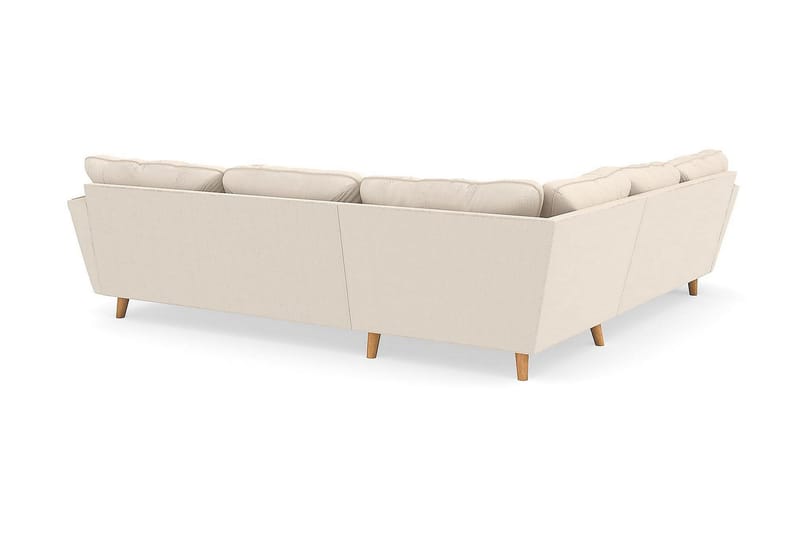 Trend Lyx 6-sits Vändbar L-formad Hörnsoffa i Manchestertyg - Beige - Möbler - Soffa - Hörnsoffa