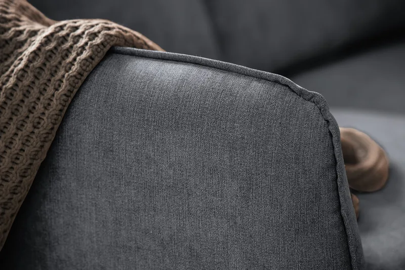 Trend Lyx 6-sits Vändbar L-formad Hörnsoffa i Tyg - Grå - Möbler - Soffa - Hörnsoffa