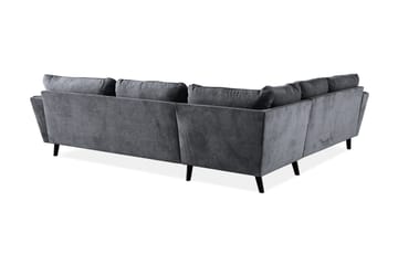 Trend Lyx 6-sits Vändbar L-formad Hörnsoffa i Tyg - Grå - Möbler - Soffa - Hörnsoffa