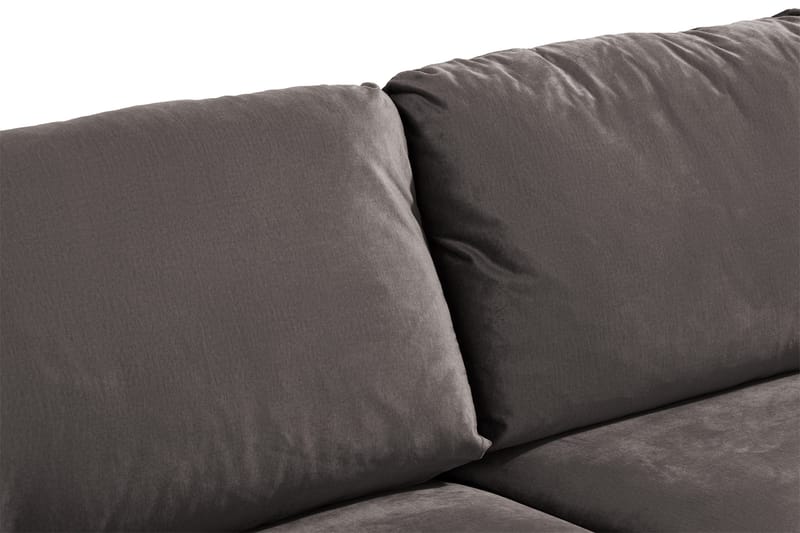 Trend Soffgrupp 3-sits + 2-sits Sammetssoffa - Mörkgrå - Möbler - Soffa - Soffgrupp