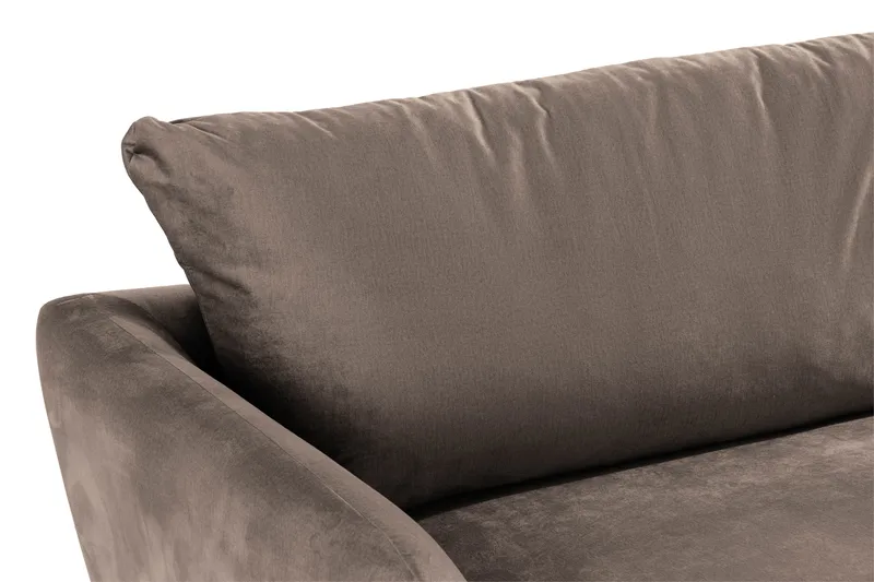 Trend Soffgrupp 3-sits + 2-sits Soffa + Fåtölj + Fotpall i Sammet - Brun - Möbler - Soffa - Soffgrupp