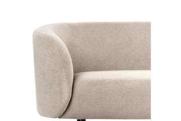 Tuka 3-sits Soffa med Rundade Armstöd i Bouclé - Beige|Grå|Svart - Möbler - Soffa - 3 sits soffa