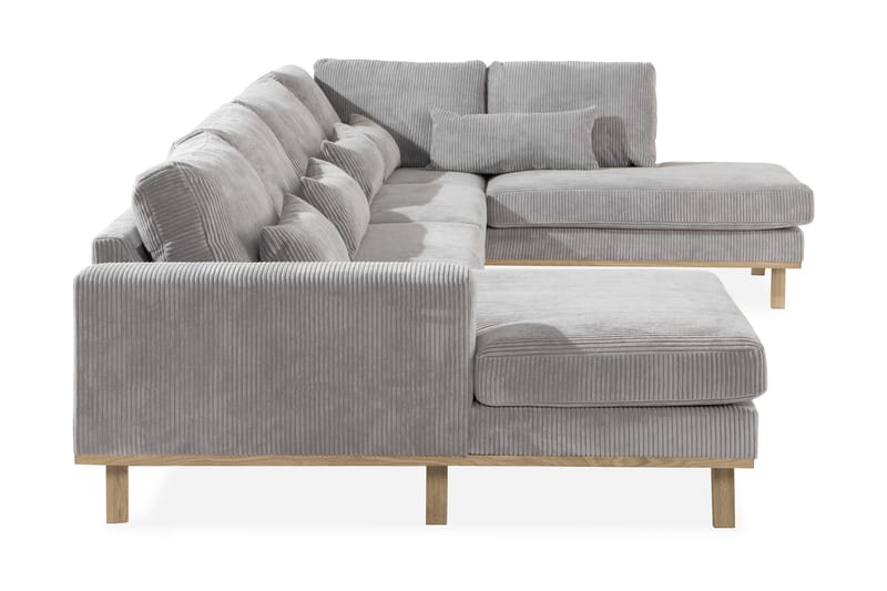Copenhagen 5-sits Högervänd U-formad Soffa med Divan och Schäslong i Manchester - Ljusgrå - Möbler - Soffa - U-soffa