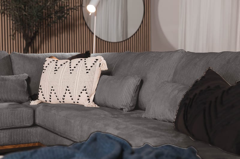 Copenhagen 5-sits Vänstervänd U-formad Soffa med Divan och Schäslong i Manchester - Mörkgrå - Möbler - Soffa - U-soffa