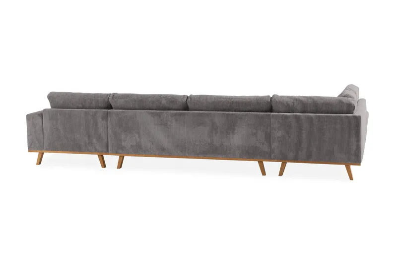 Copenhagen 5-sits Vänstervänd U-formad Soffa med Divan och Schäslong i Manchester - Mörkgrå - Möbler - Soffa - U-soffa