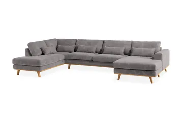 Copenhagen 5-sits Vänstervänd U-formad Soffa med Divan och Schäslong i Manchester - Mörkgrå - Möbler - Soffa - U-soffa