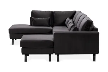 Copenhagen Compact 4-sits Vänstervänd U-formad Large Soffa med Divan och Schäslong i Sammet - Mörkgrå - Möbler - Soffa - U-soffa
