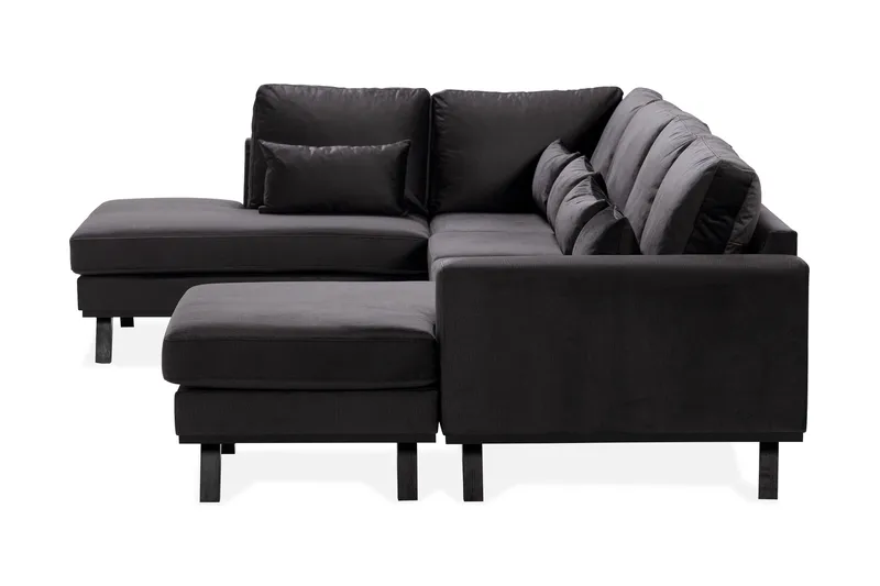Copenhagen Compact 4-sits Vänstervänd U-formad Large Soffa med Divan och Schäslong i Sammet - Mörkgrå - Möbler - Soffa - U-soffa