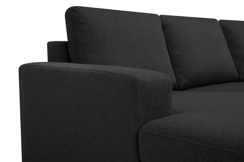 Crazy 4-sits U-formad Soffa med dubbeldivan i Tyg - Antracit - Möbler - Soffa - U-soffa