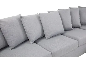 Crazy 5-sits Högervänd U-formad X-Large Soffa med Divan och Schäslong i Tyg inkl Kuvertkuddar - Grå - Möbler - Soffa - U-soffa